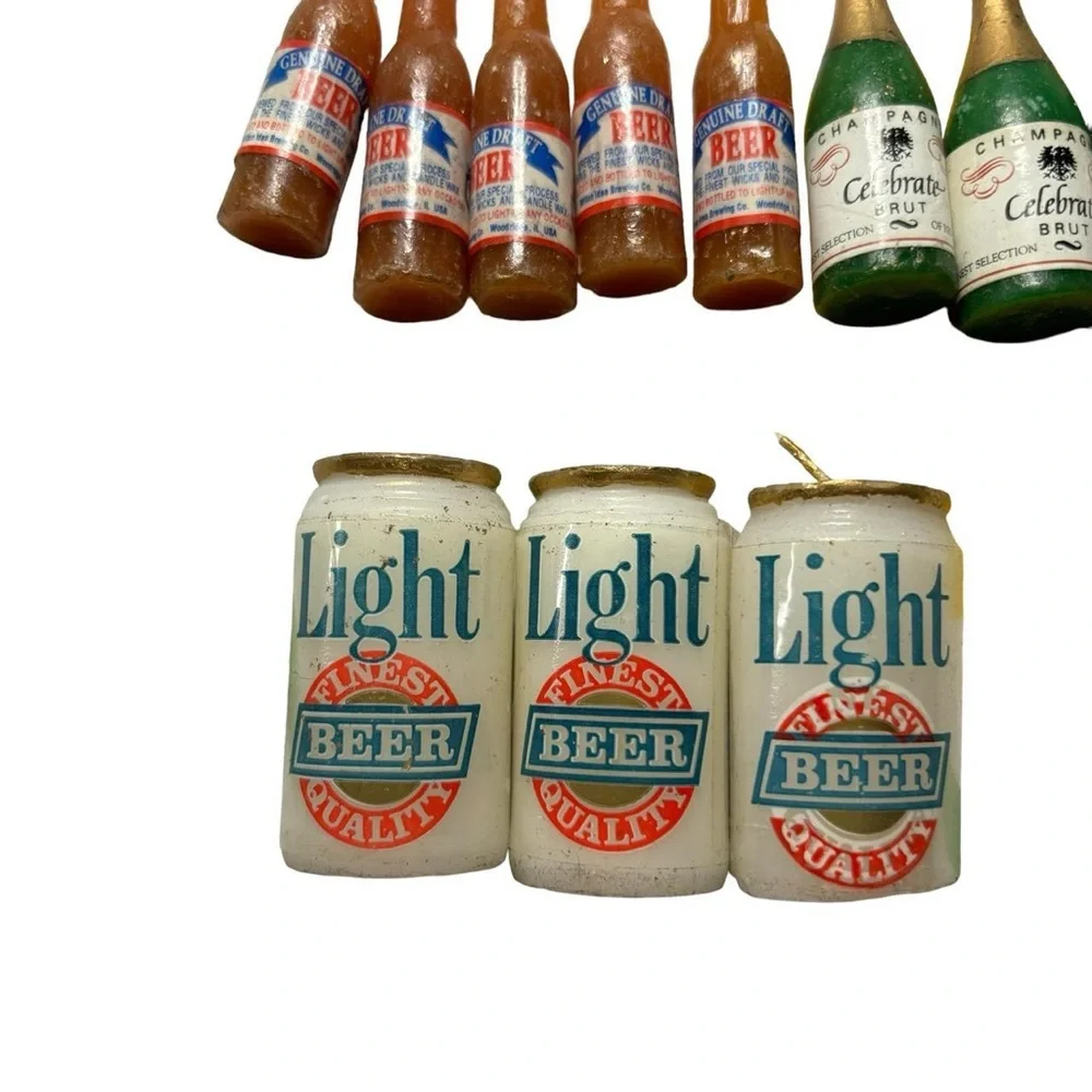 Vintage Beer & Champagne Candles